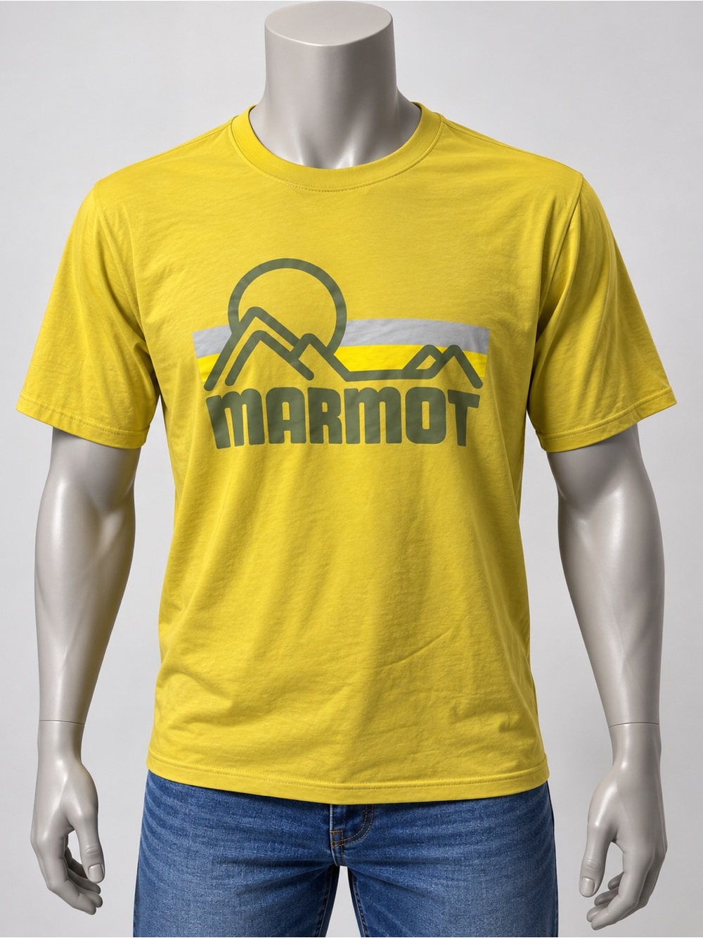 MARMOT Lime Green Graphic Print Mens Tee size XL